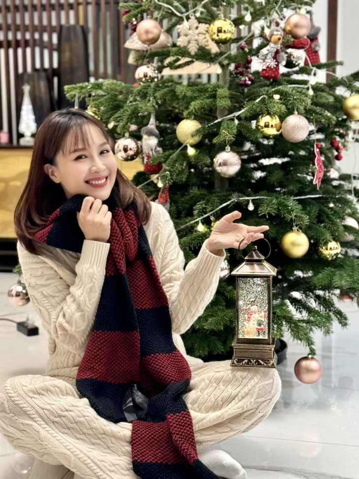 Giáng sinh của sao Việt: Hồng Diễm xinh tươi, Hoàng Anh Vũ từng lạc con trai ở sân nhà thờ- Ảnh 1.