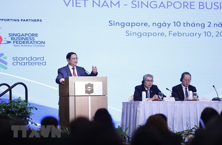 Thủ tướng Phạm Minh Chính dự Diễn đàn Doanh nghiệp Việt Nam-Singapore - Ảnh 2. Thủ tướng Phạm Minh Chính dự Diễn đàn Doanh nghiệp Việt Nam-Singapore - Ảnh 2.
