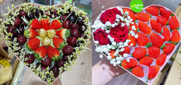 'Nhuộm đỏ' thị trường Valentine, hoa dâu tây giá bạc triệu vẫn đắt khách - Ảnh 1.