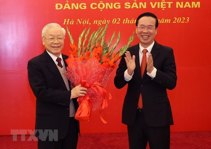 Tổng Bí thư Nguyễn Phú Trọng nhận Huy hiệu 55 năm tuổi Đảng - Ảnh 5.