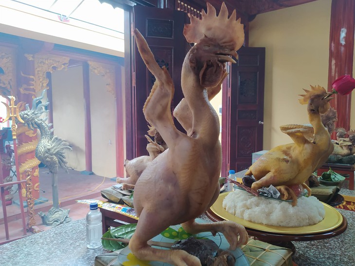  Đẹp mắt cỗ “gà bay” cúng rằm tháng Giêng ở Hà Tĩnh - Ảnh 14.