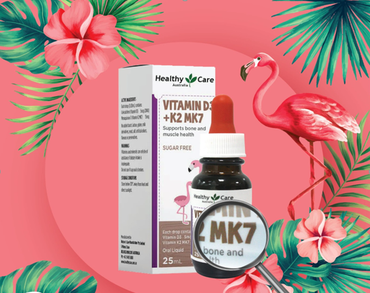 Vitamin D3k2 Mk7 Healthy Care - Bổ sung vitamin D3 và K2 cho bé yêu khôn lớn - Ảnh 1.