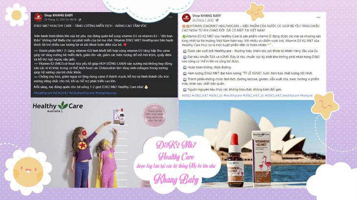 Vitamin D3k2 Mk7 Healthy Care - Bổ sung vitamin D3 và K2 cho bé yêu khôn lớn - Ảnh 3.