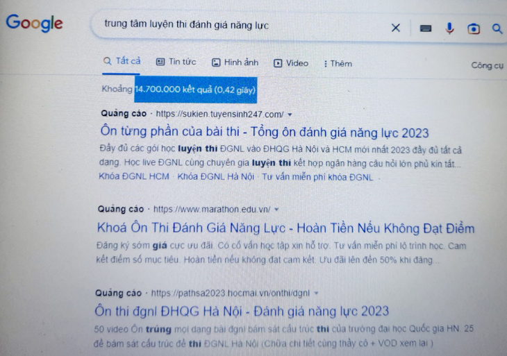 "Ma trận" các lò luyện thi đánh giá năng lực: Làm sao để thí sinh vững tâm lý? - Ảnh 2.