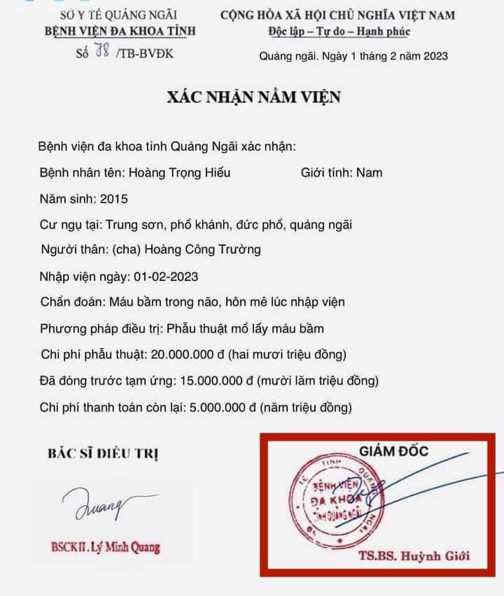 Làm giả giấy chứng nhận nằm viện để kêu gọi từ thiện nở rộ ở nhiều nơi - Ảnh 3. Làm giả giấy chứng nhận nằm viện để kêu gọi từ thiện nở rộ ở nhiều nơi - Ảnh 3.