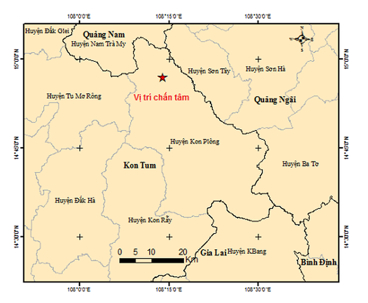 Lại xảy ra động đất ở Kon Tum - Ảnh 1.