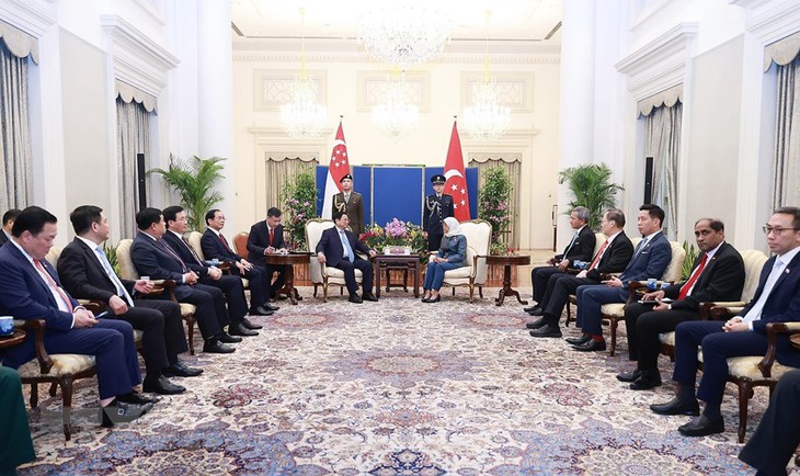 Hình ảnh Thủ tướng hội kiến Tổng thống Singapore Halimah Yacob - Ảnh 3. Hình ảnh Thủ tướng hội kiến Tổng thống Singapore Halimah Yacob - Ảnh 3.