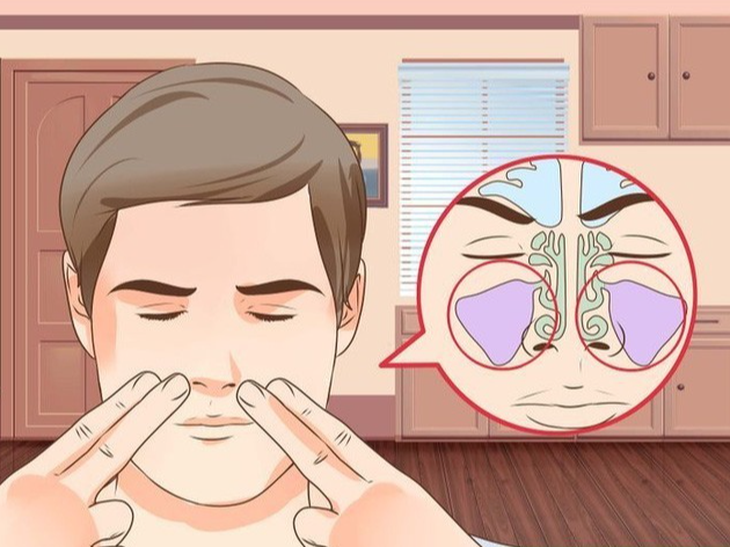 Mát xa xoang vùng mặt giảm ngạt mũi, khó thở do viêm xoang - Ảnh 3.