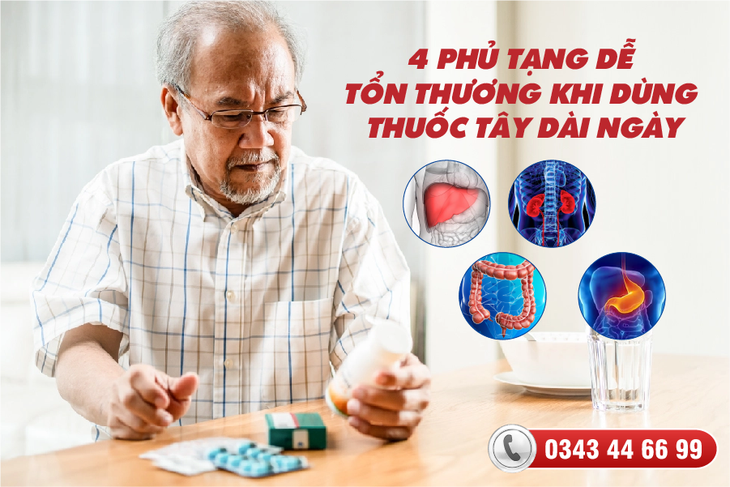 Cảnh báo 4 phủ tạng dễ tổn thương nặng khi dùng thuốc tân dược dài ngày - Ảnh 1.