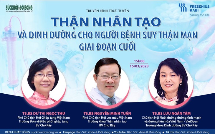 Truyền hình trực tuyến: "Thận nhân tạo và dinh dưỡng cho người bệnh suy thận mạn giai đoạn cuối" - Ảnh 1.