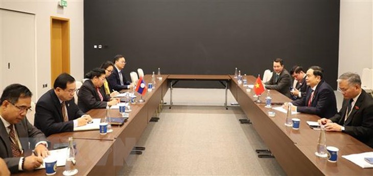 Phó Chủ tịch Quốc hội Trần Thanh Mẫn gặp lãnh đạo IPU và Quốc hội Lào - Ảnh 2. Phó Chủ tịch Quốc hội Trần Thanh Mẫn gặp lãnh đạo IPU và Quốc hội Lào - Ảnh 2.