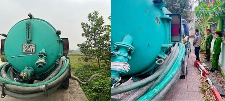 Bắt quả tang xe bồn hoán cải xả trộm chất thải vệ sinh ra môi trường - Ảnh 2. Bắt quả tang xe bồn hoán cải xả trộm chất thải vệ sinh ra môi trường - Ảnh 2.