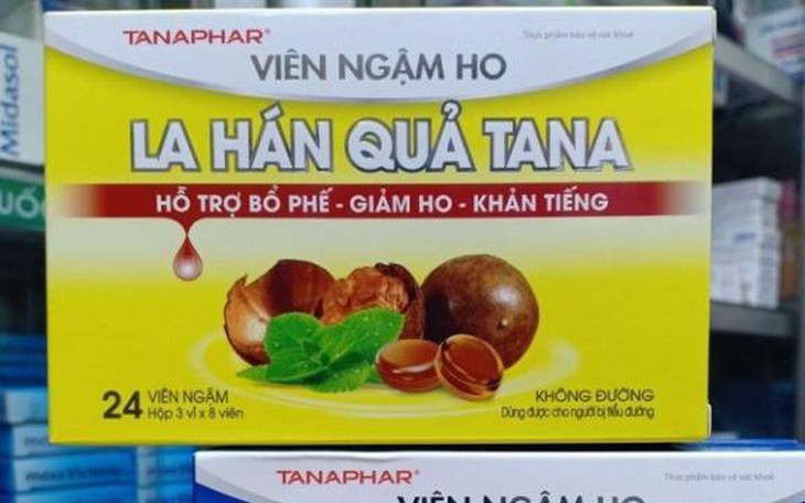 Viên ngậm ho La Hán Quả Tana vi phạm pháp luật về quảng cáo trên một số website