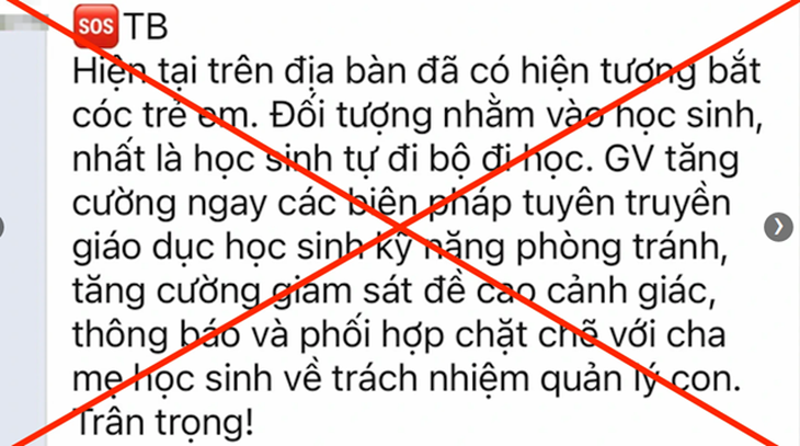 Hà Nội: Thông báo 'bắt cóc trẻ em' trên địa bàn quận Hoàng Mai là bịa đặt - Ảnh 1.