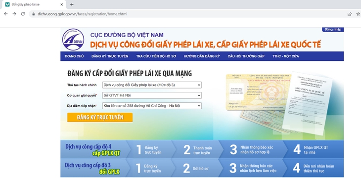 Hướng dẫn chi tiết đổi giấy phép lái xe online tại nhà mới nhất năm 2023- Ảnh 1. Hướng dẫn chi tiết đổi giấy phép lái xe online tại nhà mới nhất năm 2023- Ảnh 1.