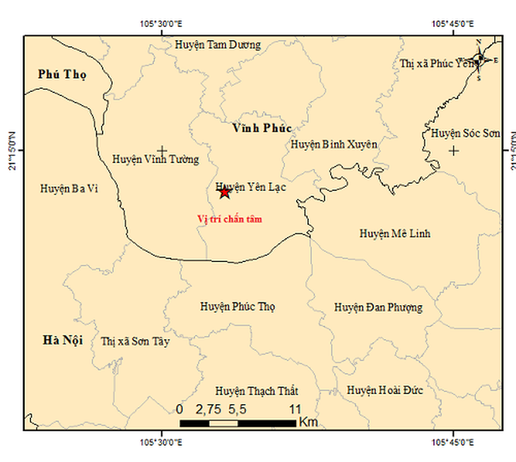 Động đất hiếm có ở Vĩnh Phúc - Ảnh 2.