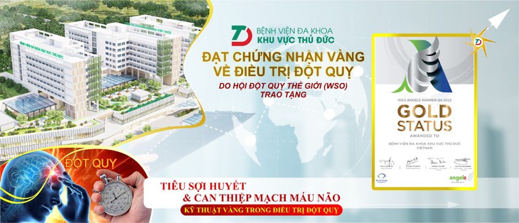 Bệnh viện Đa khoa khu vực Thủ Đức nhận "Chứng nhận vàng" trong điều trị đột quỵ - Ảnh 1. Bệnh viện Đa khoa khu vực Thủ Đức nhận "Chứng nhận vàng" trong điều trị đột quỵ - Ảnh 1.