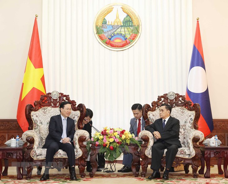 Chủ tịch nước Võ Văn Thưởng thăm các vị nguyên lãnh đạo của Lào - Ảnh 7. Chủ tịch nước Võ Văn Thưởng thăm các vị nguyên lãnh đạo của Lào - Ảnh 7.