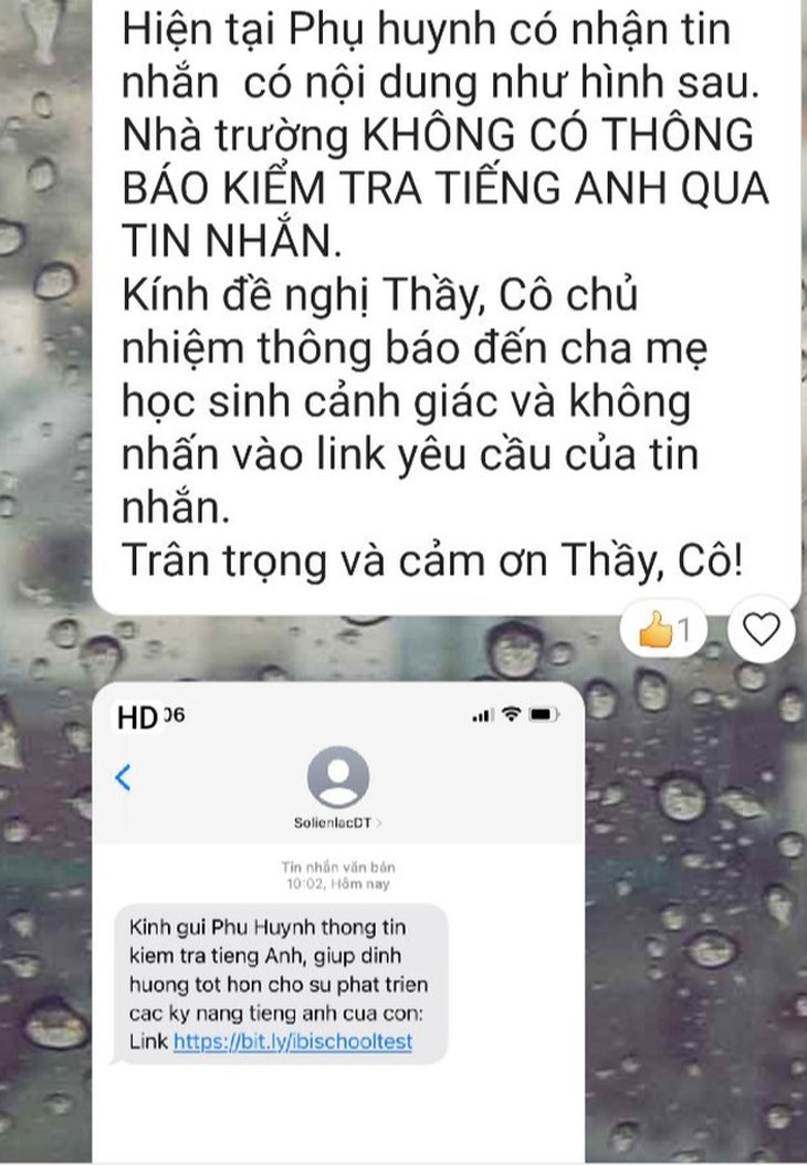Chiêu thức lừa đảo mới: Gửi link “kiểm tra tiếng Anh” cho phụ huynh - Ảnh 1. Chiêu thức lừa đảo mới: Gửi link “kiểm tra tiếng Anh” cho phụ huynh - Ảnh 1.