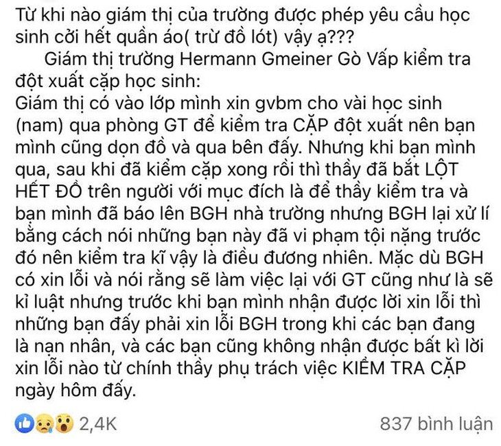 Giám thị yêu cầu cởi quần áo để tìm thuốc lá điện tử: Học sinh có quyền từ chối? - Ảnh 2. Giám thị yêu cầu cởi quần áo để tìm thuốc lá điện tử: Học sinh có quyền từ chối? - Ảnh 2.