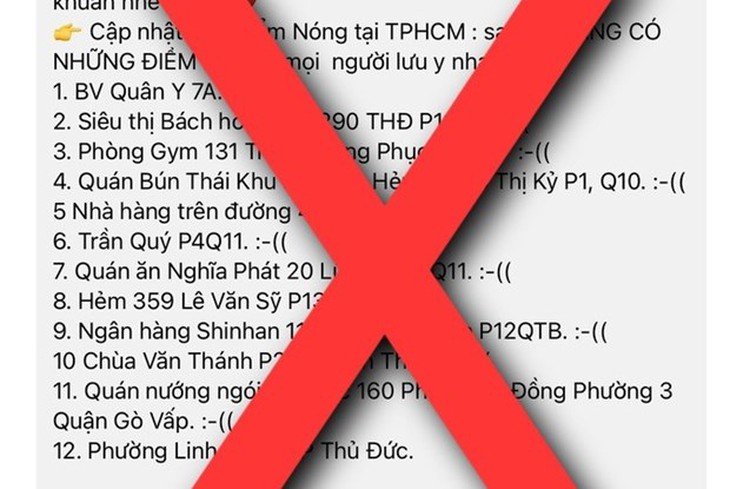 Thông tin về các điểm nóng COVID-19 tại TP.HCM là sai sự thật - Ảnh 1.