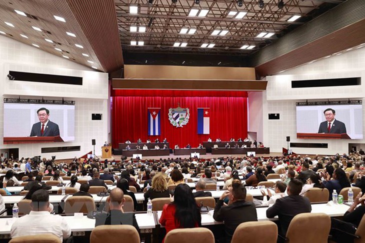 Chủ tịch Quốc hội phát biểu tại Phiên họp đặc biệt của Quốc hội Cuba - Ảnh 1. Chủ tịch Quốc hội phát biểu tại Phiên họp đặc biệt của Quốc hội Cuba - Ảnh 1.