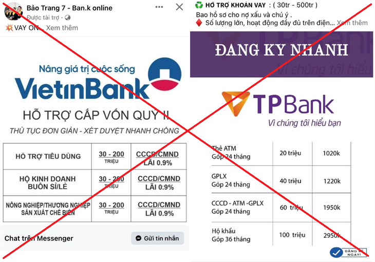 Bộ Công an 'vạch mặt' các đối tượng lừa đảo mạo danh ngân hàng, công ty tài chính cho vay lãi suất thấp - Ảnh 1. Bộ Công an 'vạch mặt' các đối tượng lừa đảo mạo danh ngân hàng, công ty tài chính cho vay lãi suất thấp - Ảnh 1.