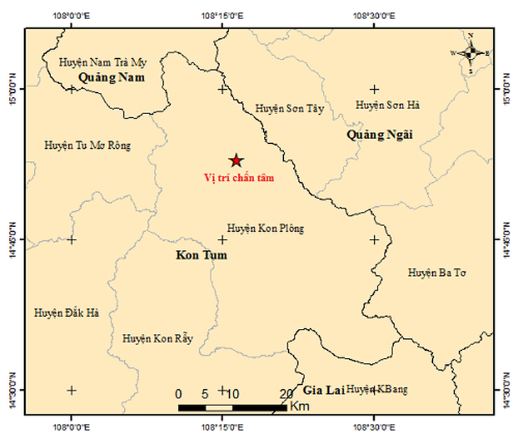 Kon Tum lại động đất 3.3 độ, người dân cảm nhận rõ rung lắc - Ảnh 2.