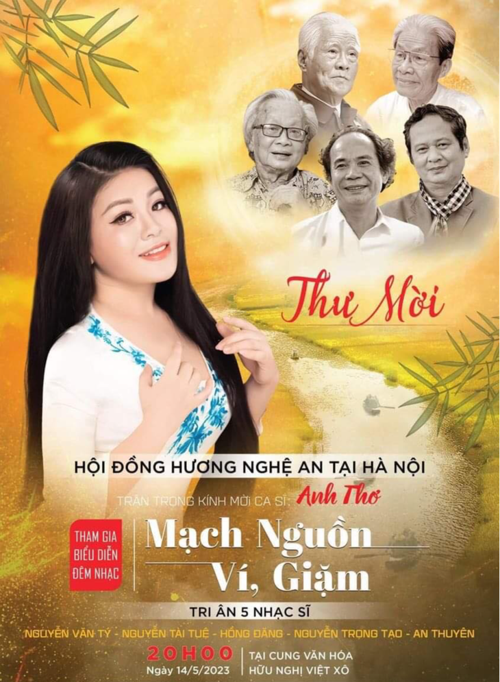 Anh Thơ phủ nhận việc đòi catse cao trong đêm nhạc tri ân 5 nhạc sĩ nổi tiếng xứ Nghệ - Ảnh 2.
