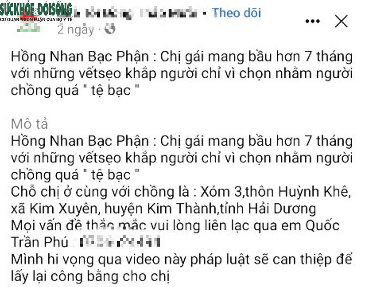 Nghi vấn, vợ mang bầu 7 tháng bị người chồng ở Hải Dương bạo hành với nhiều vết thương trên cơ thể - Ảnh 1.