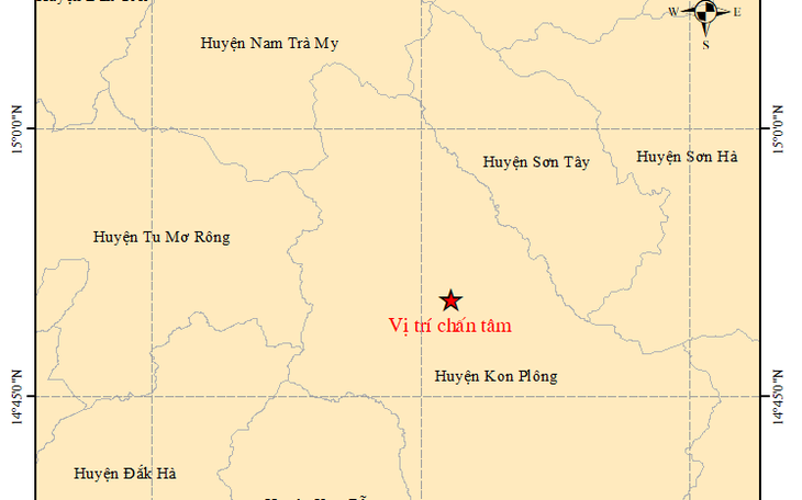 Động đất ở Kon Tum mạnh lên, liên tiếp ba trận có cường độ đến 4.0