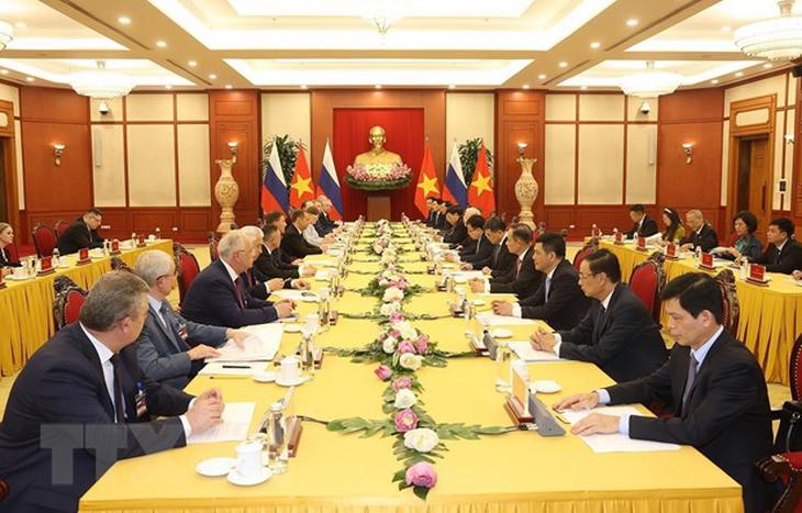 Tổng Bí thư hội đàm với Chủ tịch Đảng Nước Nga Thống nhất Medvedev - Ảnh 1.