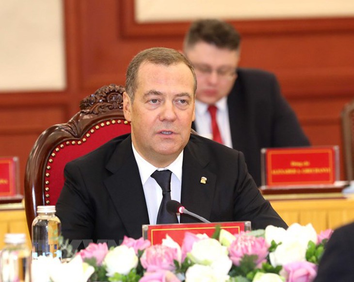Tổng Bí thư hội đàm với Chủ tịch Đảng Nước Nga Thống nhất Medvedev - Ảnh 3.