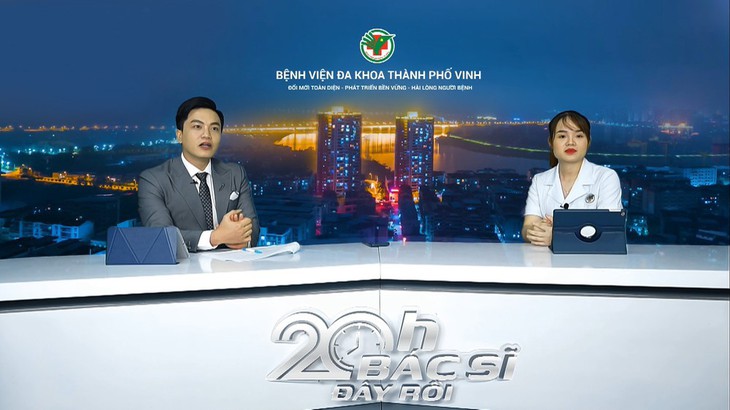 Chương trình '20h Bác sĩ đây rồi' của Bệnh viện Đa khoa TP. Vinh - 'Cầu nối vàng' với các chuyên gia y tế - Ảnh 2. Chương trình '20h Bác sĩ đây rồi' của Bệnh viện Đa khoa TP. Vinh - 'Cầu nối vàng' với các chuyên gia y tế - Ảnh 2.