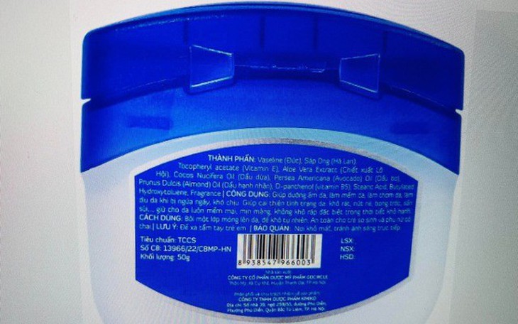 Vì sao lô mỹ phẩm Vaseline Vitamin E – Lọ 50g  bị thu hồi trên toàn quốc?
