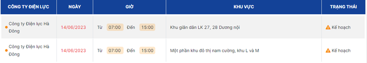 Lịch cắt điện ở Hà Nội hôm nay 14/6: Nhiều nơi mất điện cả ngày - Ảnh 4. Lịch cắt điện ở Hà Nội hôm nay 14/6: Nhiều nơi mất điện cả ngày - Ảnh 4.