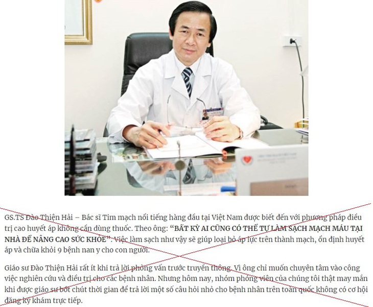 Bị "ăn cắp" hình ảnh để quảng cáo sản phẩm, Giáo sư Nguyễn Lân Việt cảnh báo - Ảnh 2. Bị "ăn cắp" hình ảnh để quảng cáo sản phẩm, Giáo sư Nguyễn Lân Việt cảnh báo - Ảnh 2.