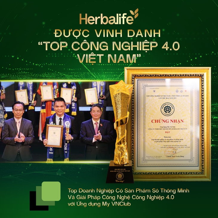 Herbalife Việt Nam được vinh danh "Top Công Nghiệp 4.0 Việt Nam" với ứng dụng My VNClub - Ảnh 2.
