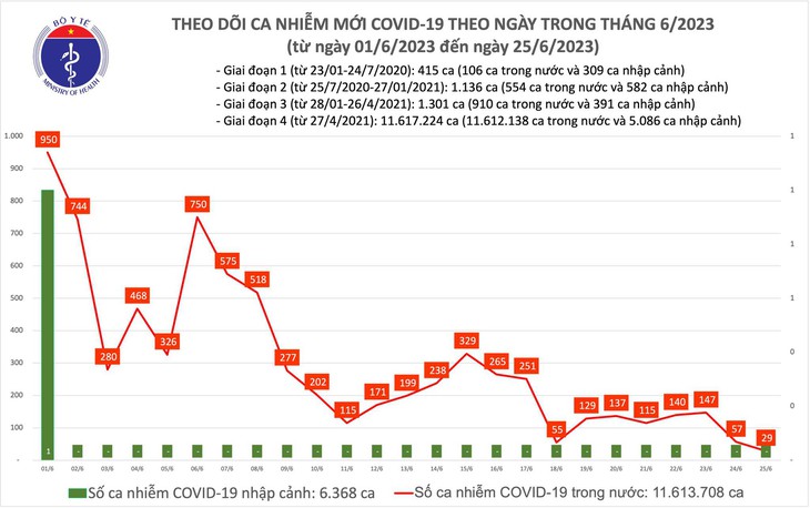 Ngày 25/6: Chỉ có 29 ca mắc mới, cả nước không còn bệnh nhân COVID-19 nặng - Ảnh 1.