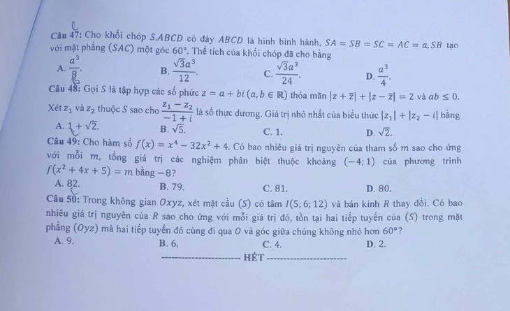 Thí sinh, giáo viên nói gì về đề thi môn Toán? - Ảnh 6.