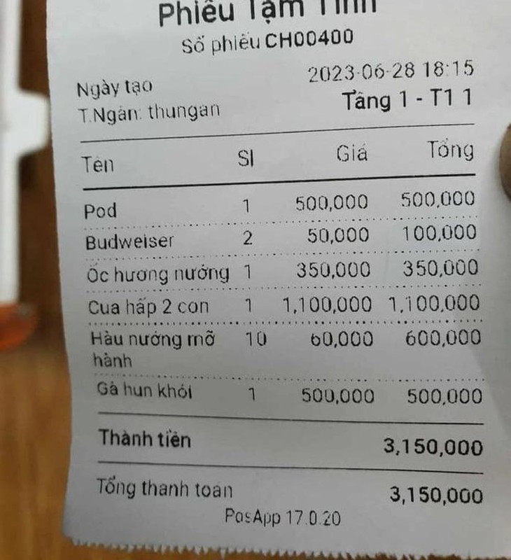 Xác minh quán ăn trên phố Tạ Hiện bị tố 'chặt chém' khách hàng - Ảnh 1. Xác minh quán ăn trên phố Tạ Hiện bị tố 'chặt chém' khách hàng - Ảnh 1.