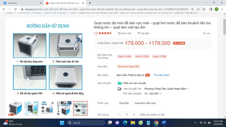 Sự thật về quạt thổi đá mini mát rượi ngày hè giá chỉ hơn 100.000 đồng - Ảnh 2.