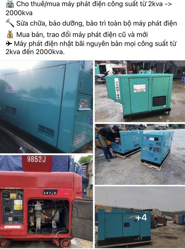 Thị trường máy phát điện sôi động trên thị trường mùa cắt điện - Ảnh 3.