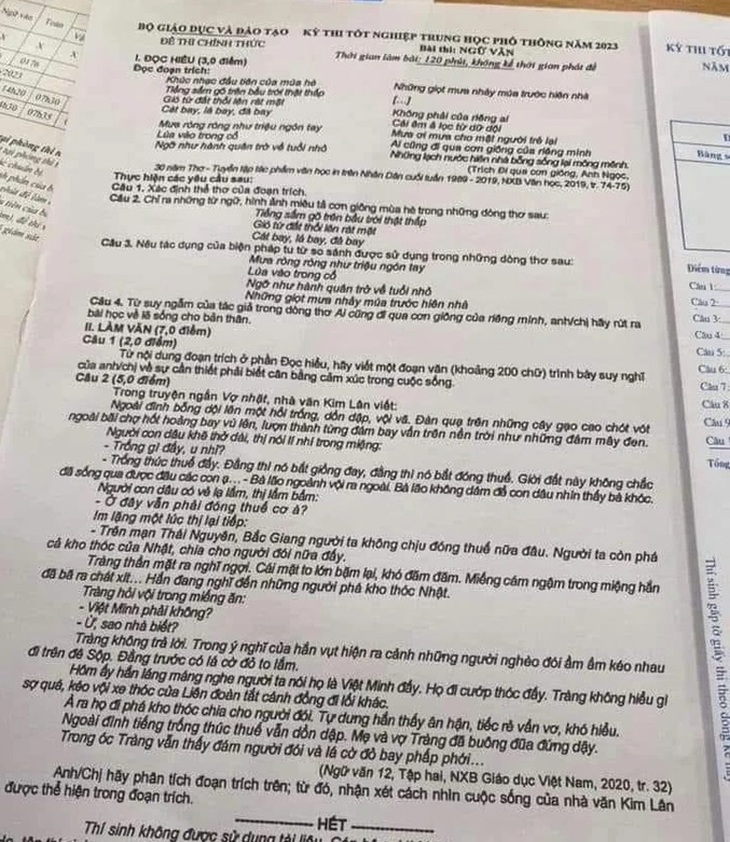 Diễn biến mới vụ sĩ tử làm lộ đề thi Văn ở Cao Bằng - Ảnh 2.