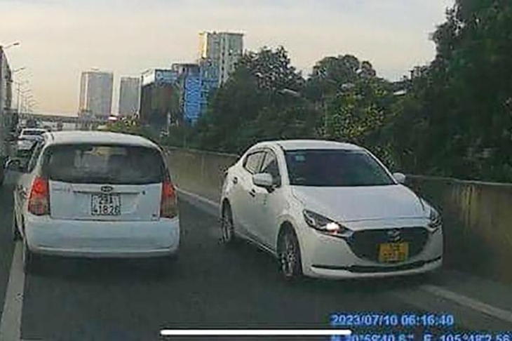 Lời khai nữ tài xế đi ngược chiều trên đường Vành đai 3 - Ảnh 1.