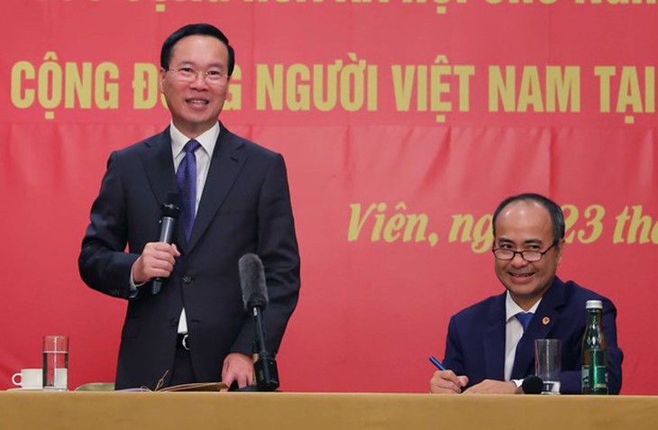 Chủ tịch nước Võ Văn Thưởng gặp gỡ kiều bào tại Áo và châu Âu - Ảnh 2. Chủ tịch nước Võ Văn Thưởng gặp gỡ kiều bào tại Áo và châu Âu - Ảnh 2.