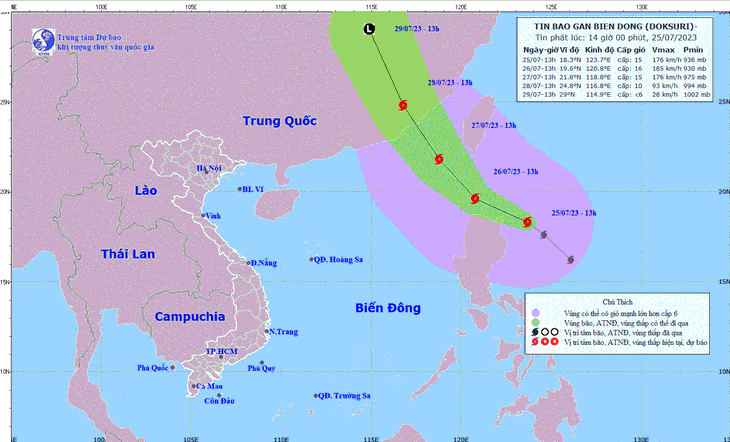 Bão Doksuri áp sát Biển Đông, gió giật mạnh trên cấp 17 - Ảnh 2. Bão Doksuri áp sát Biển Đông, gió giật mạnh trên cấp 17 - Ảnh 2.