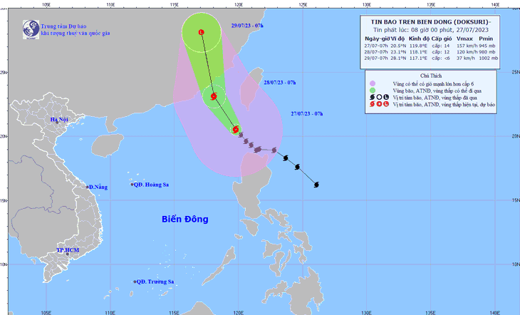 Bão Doksuri vào Biển Đông, giữ nguyên cấp 17, sóng biển cao đến 10m - Ảnh 2. Bão Doksuri vào Biển Đông, giữ nguyên cấp 17, sóng biển cao đến 10m - Ảnh 2.