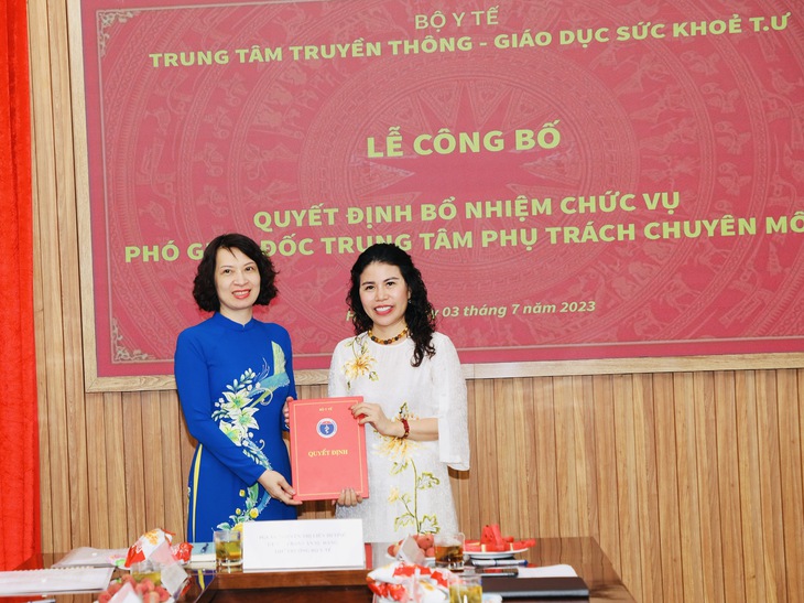 Bộ Y tế điều động, bổ nhiệm Phó Giám đốc chuyên môn Trung tâm Truyền thông – Giáo dục sức khỏe TW - Ảnh 1. Bộ Y tế điều động, bổ nhiệm Phó Giám đốc chuyên môn Trung tâm Truyền thông – Giáo dục sức khỏe TW - Ảnh 1.