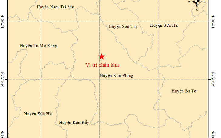 Kon Tum động đất mạnh nhất kể từ đầu năm 2023